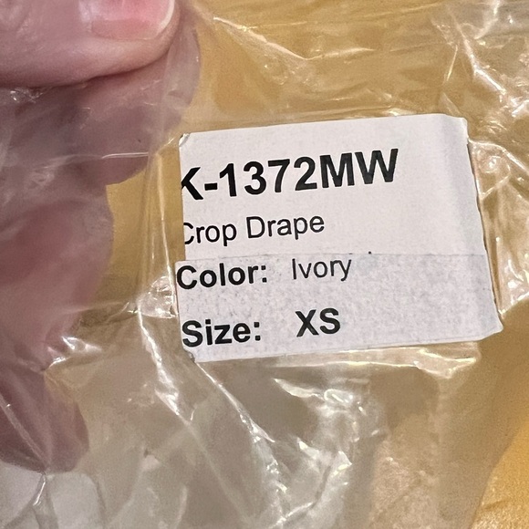 NEW Krisa from Revolve White Cowl Neck Sleeveless Crop Top Size XS Retail $99 - Picture 9 of 9